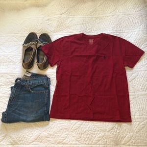 Ralph Lauren Red V-beck tee